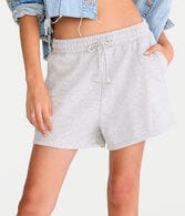Slouchy High-Rise Fleece Shorts