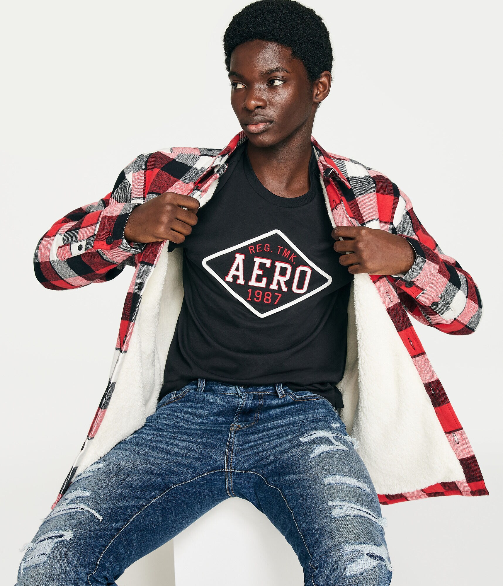 Sherpa Plaid Flannel Shacket