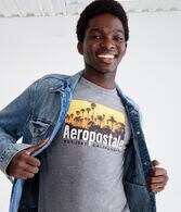 Aeropostale Cali Palms Appliqué Graphic Tee