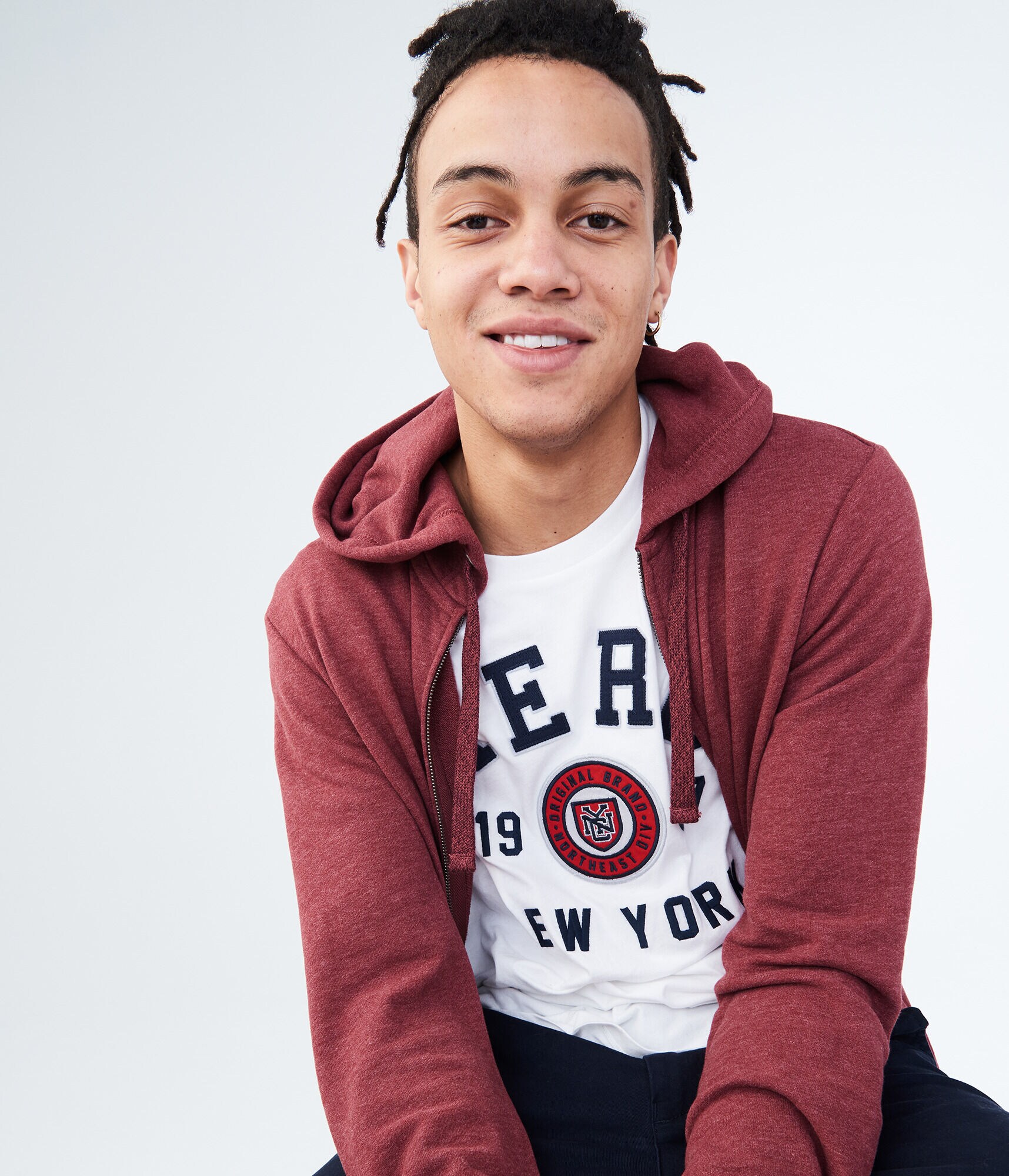 Heathered Full-Zip Hoodie