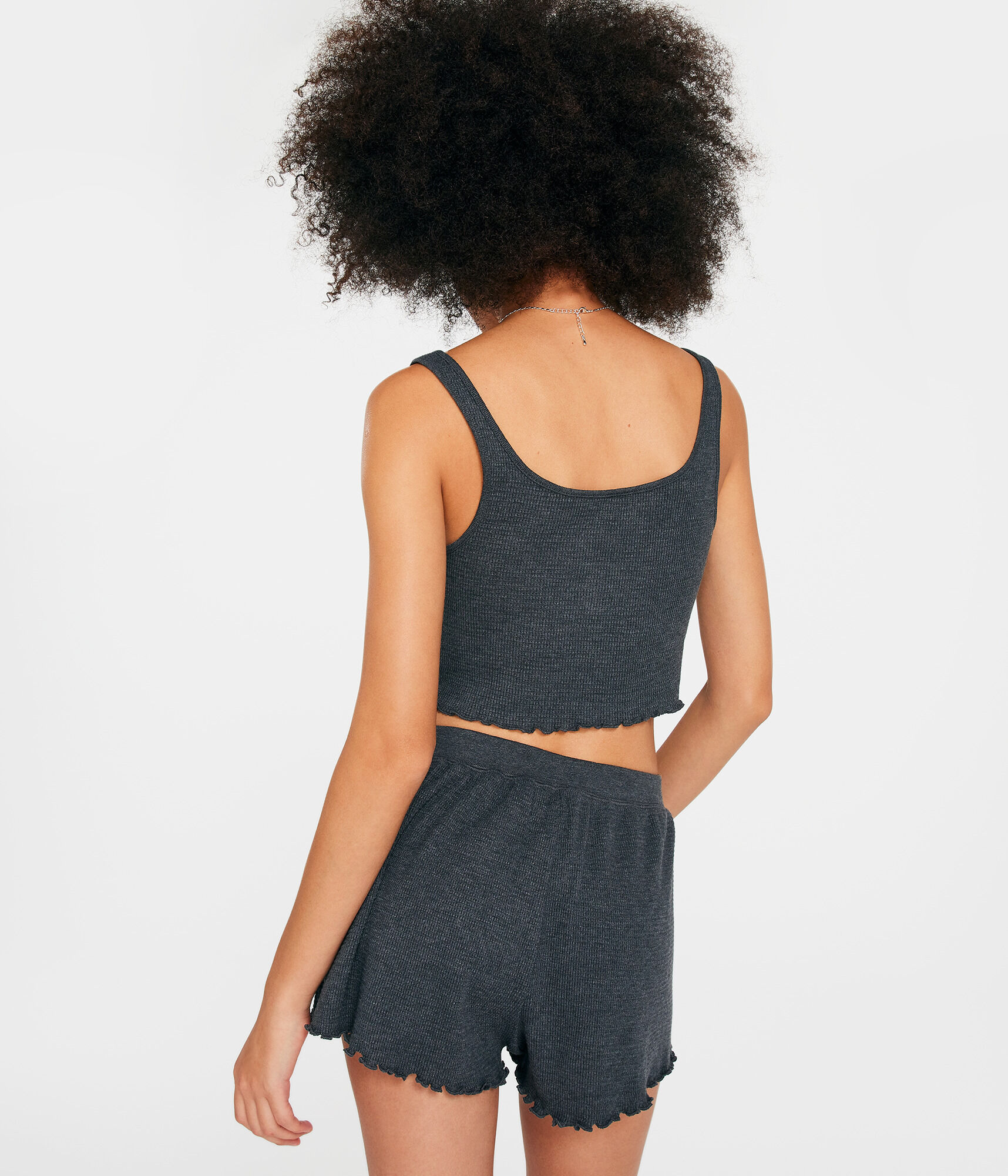 Waffle-Knit Sleep Shorts