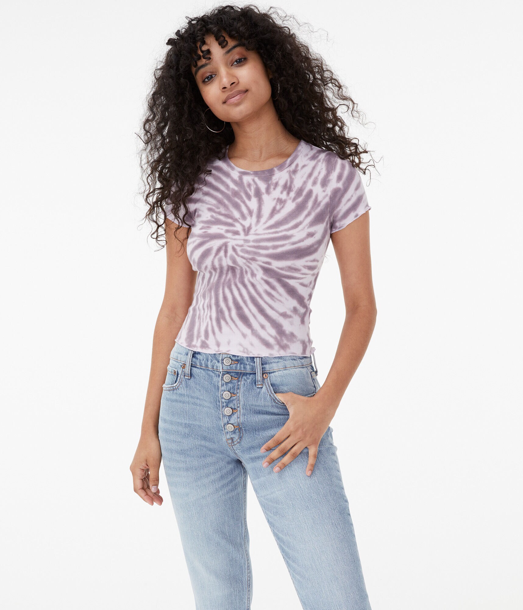 Tie-Dye Ribbed Shrunken Tee