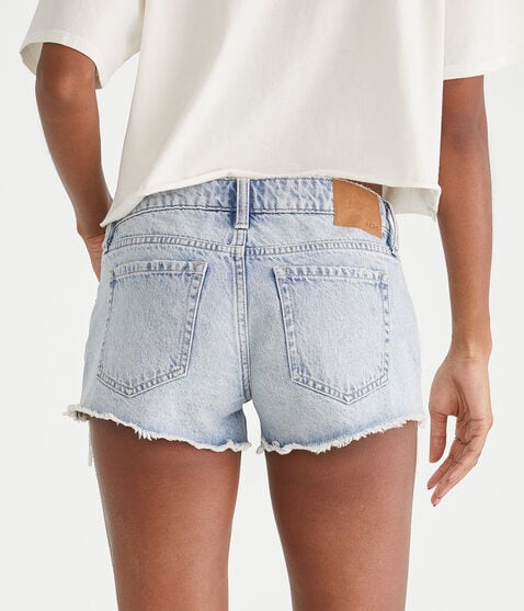 Vintage Low-Rise Denim Shorty Shorts