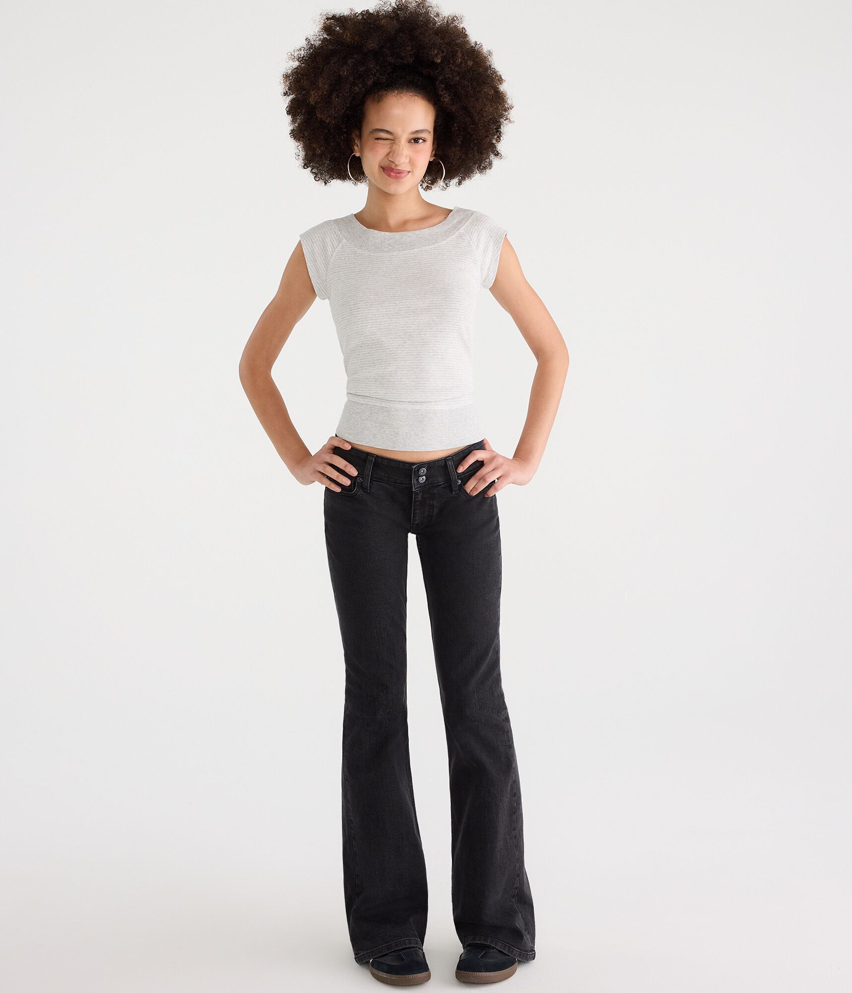 Super Low-Rise Flare Jean