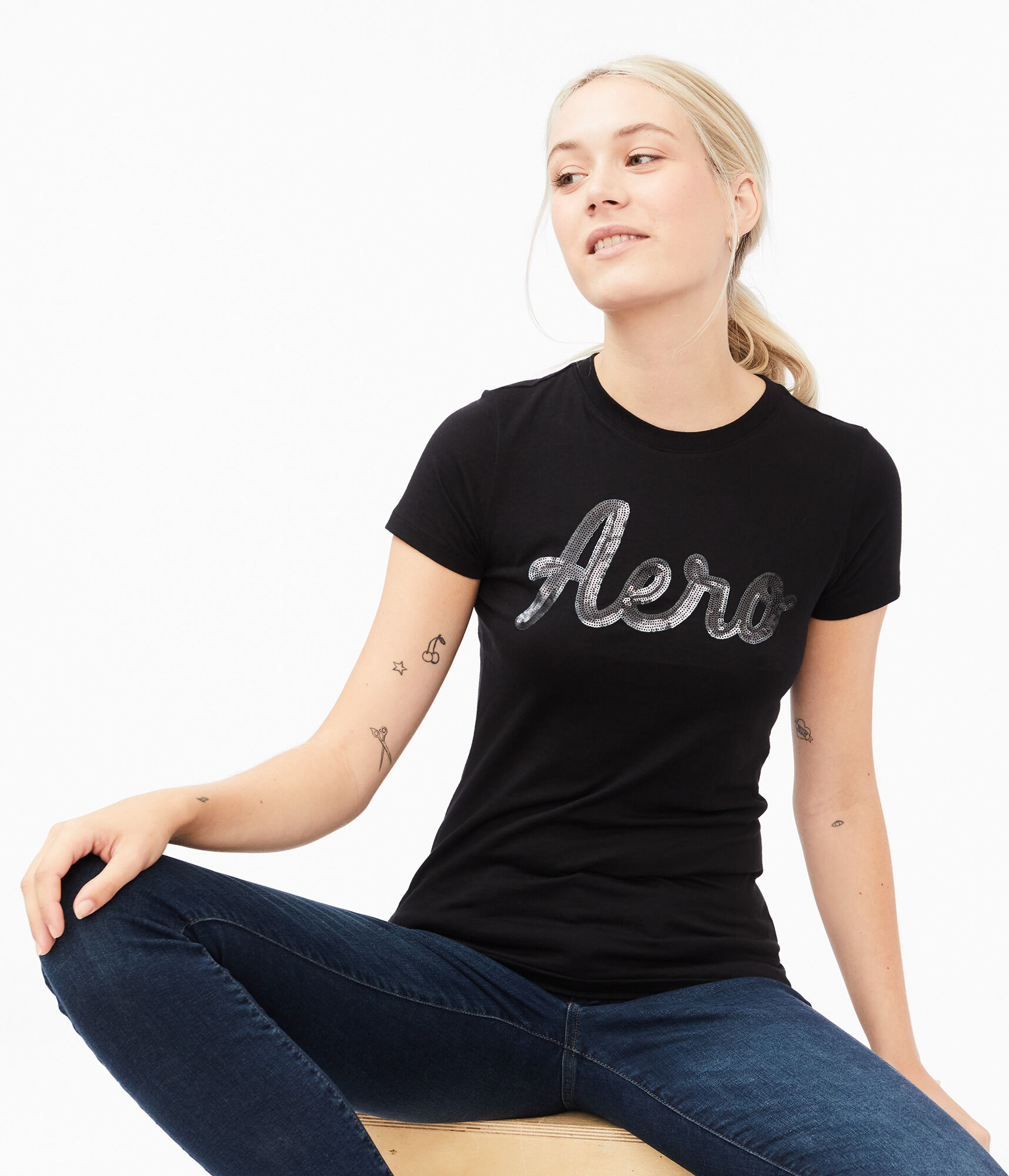 Sequin Aero Logo Graphic Tee
