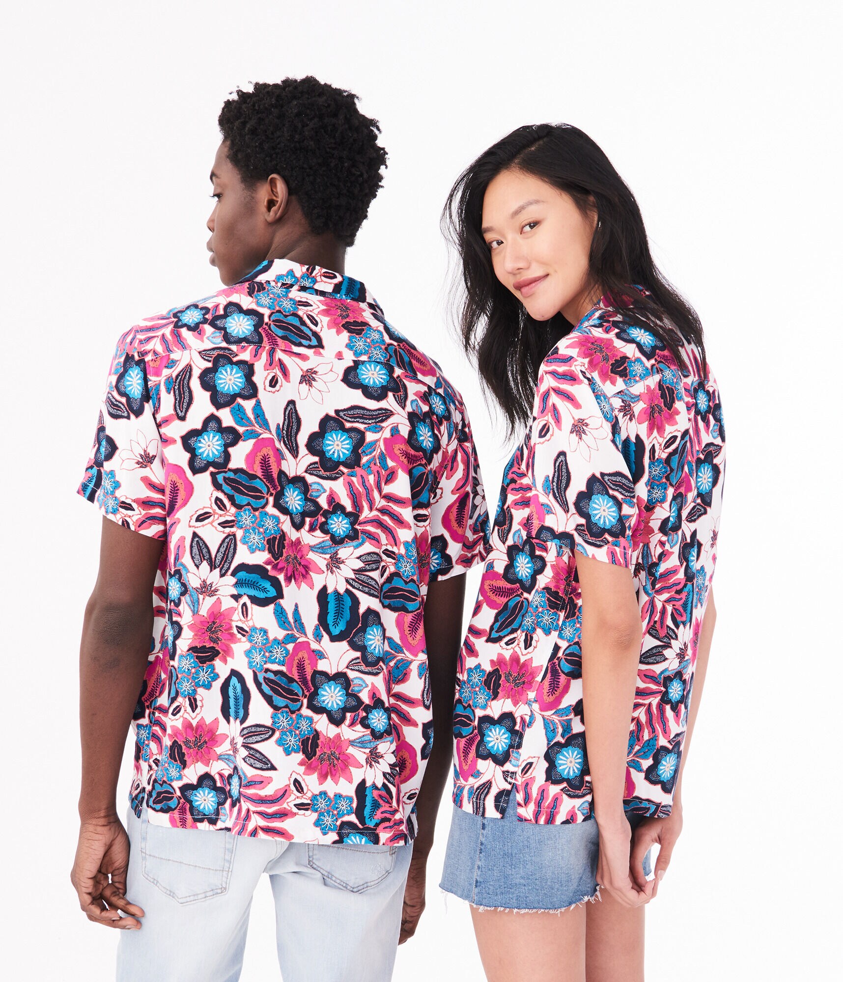 Aero One Wild Floral Button-Down Shirt