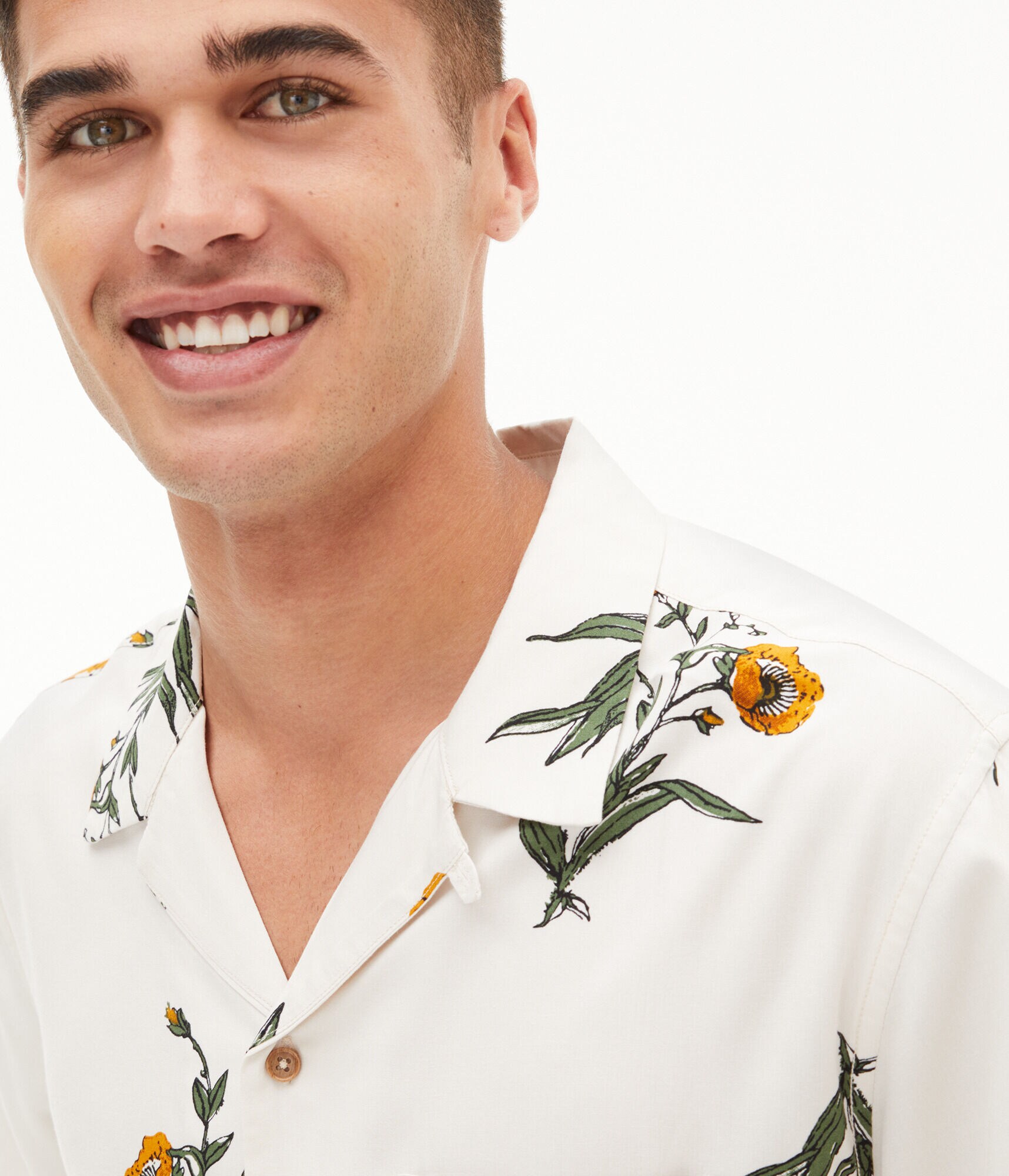 Floral Button-Down Resort Shirt