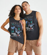 AERO | GLOBAL CITIZEN® Butterflies Relaxed Muscle Tank