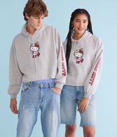 Hello Kitty Ice Skating Cropped Pullover Hoodie