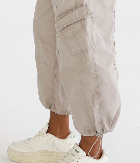 High-Rise Cropped Utility Cargo Pants