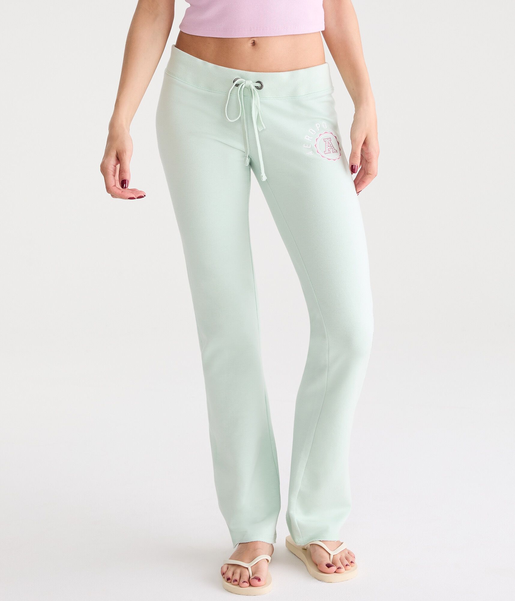 Aeropostale Rhinestone Crest Fit &amp; Flare Sweatpants