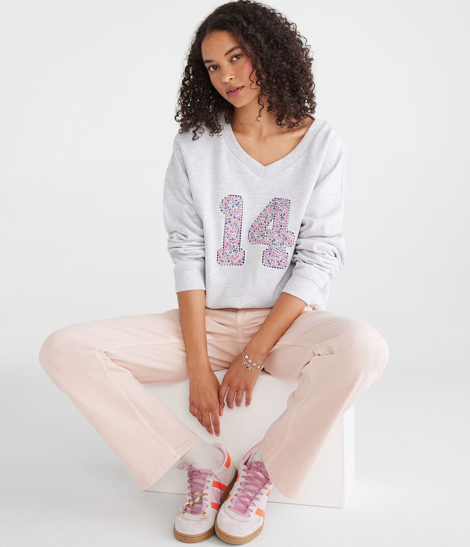 Number 14 V-Neck Sweatshirt