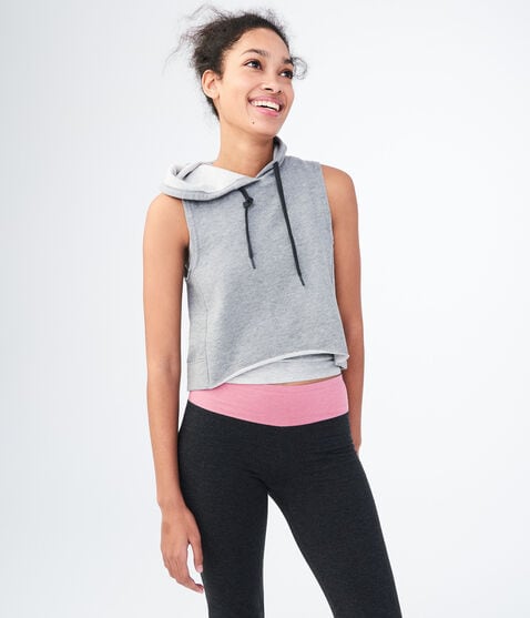 Sleeveless Crop Pullover Hoodie