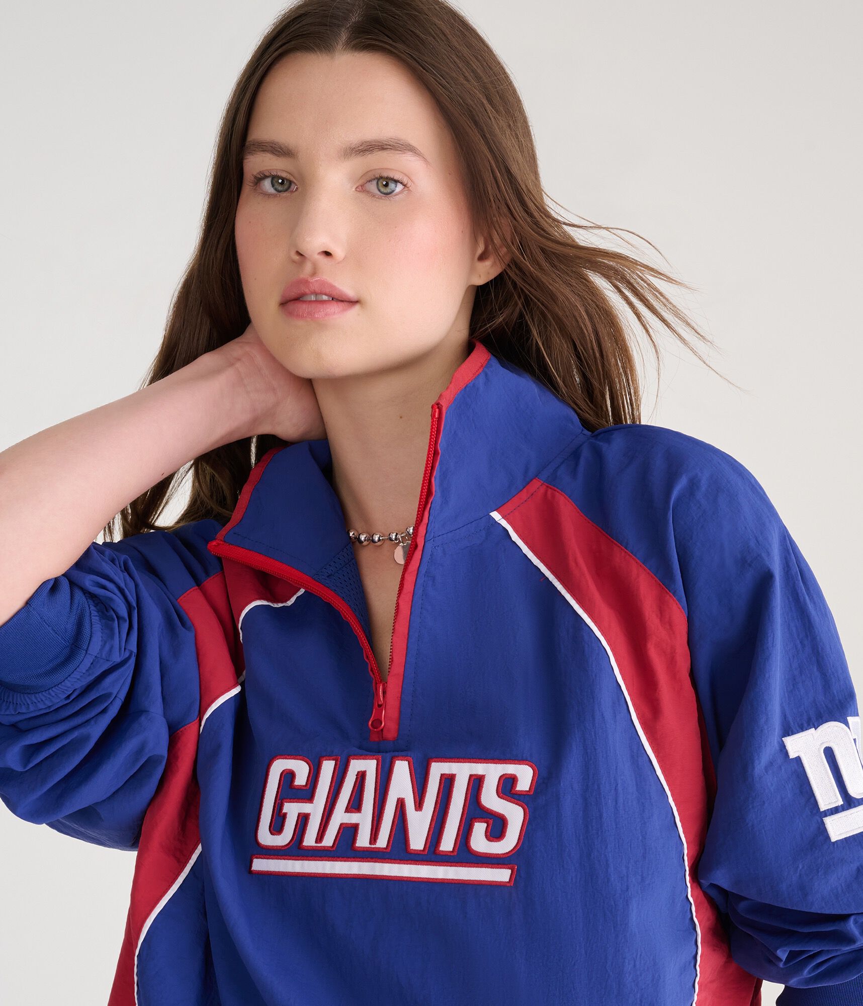 New York Giants Quarter-Zip Track Jacket