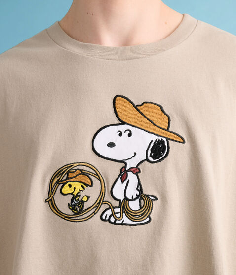 Peanuts® | Aéropostale Western Snoopy Lasso Boxy Graphic Tee Peanuts® | Aéropostale Western Snoopy Lasso Boxy Graphic Tee