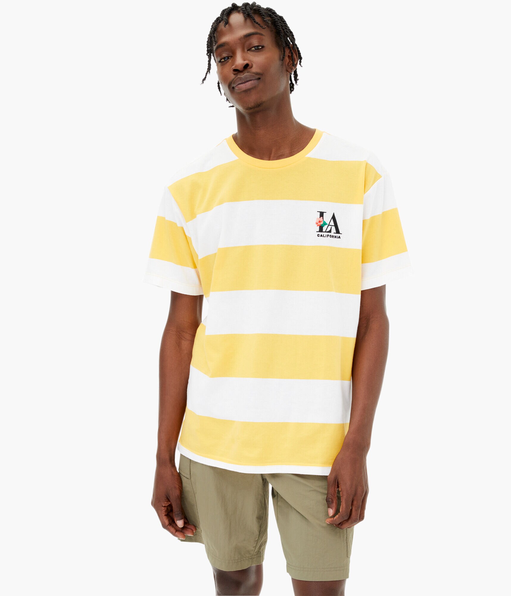 California Bar Stripe Graphic Tee
