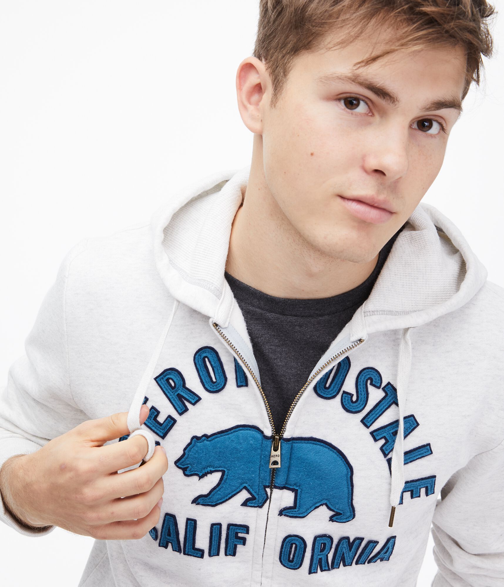 Aeropostale Bear Full-Zip Hoodie