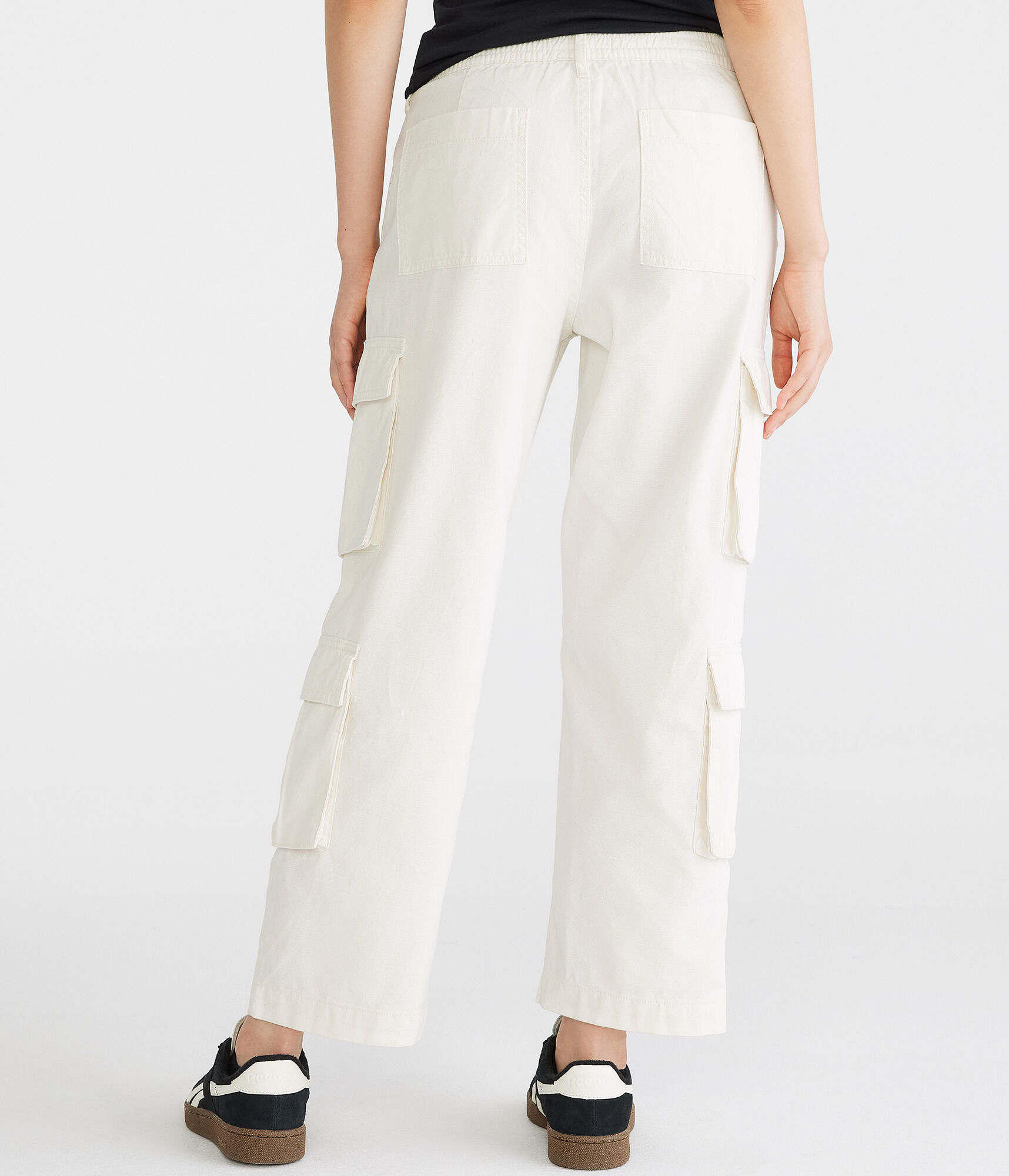 Double-Pocket Cropped Utility Cargo Pants