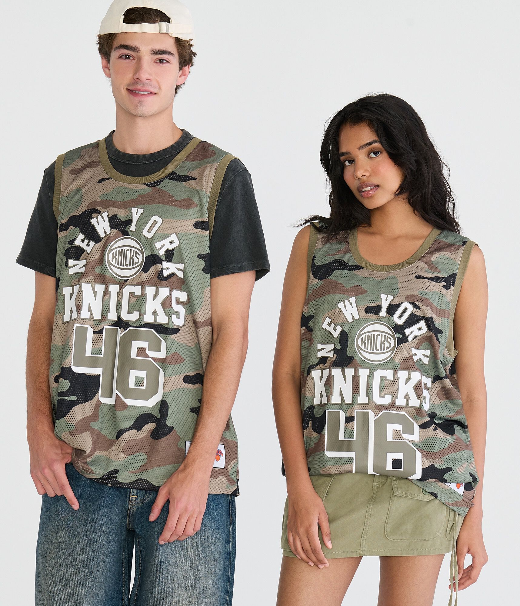 New York Knicks Camo Mesh Tank Top