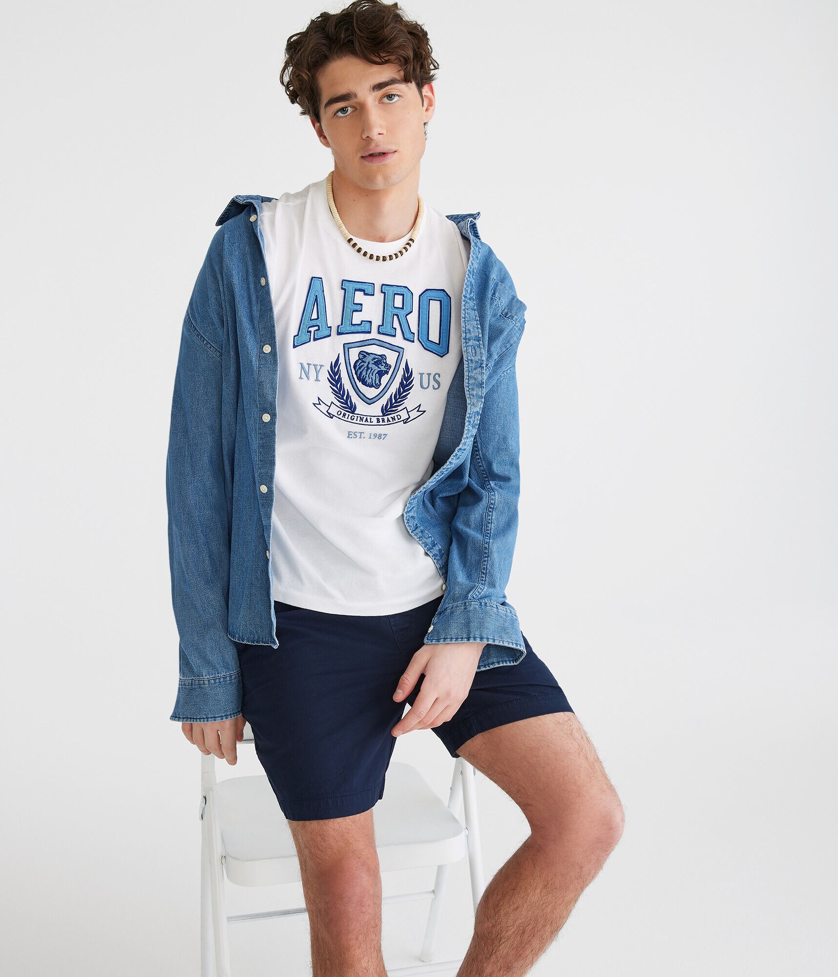 Aero Bear Crest Appliqu&eacute; Graphic Tee