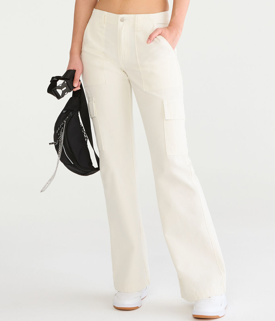 Low-Rise Flare Cargo Pants