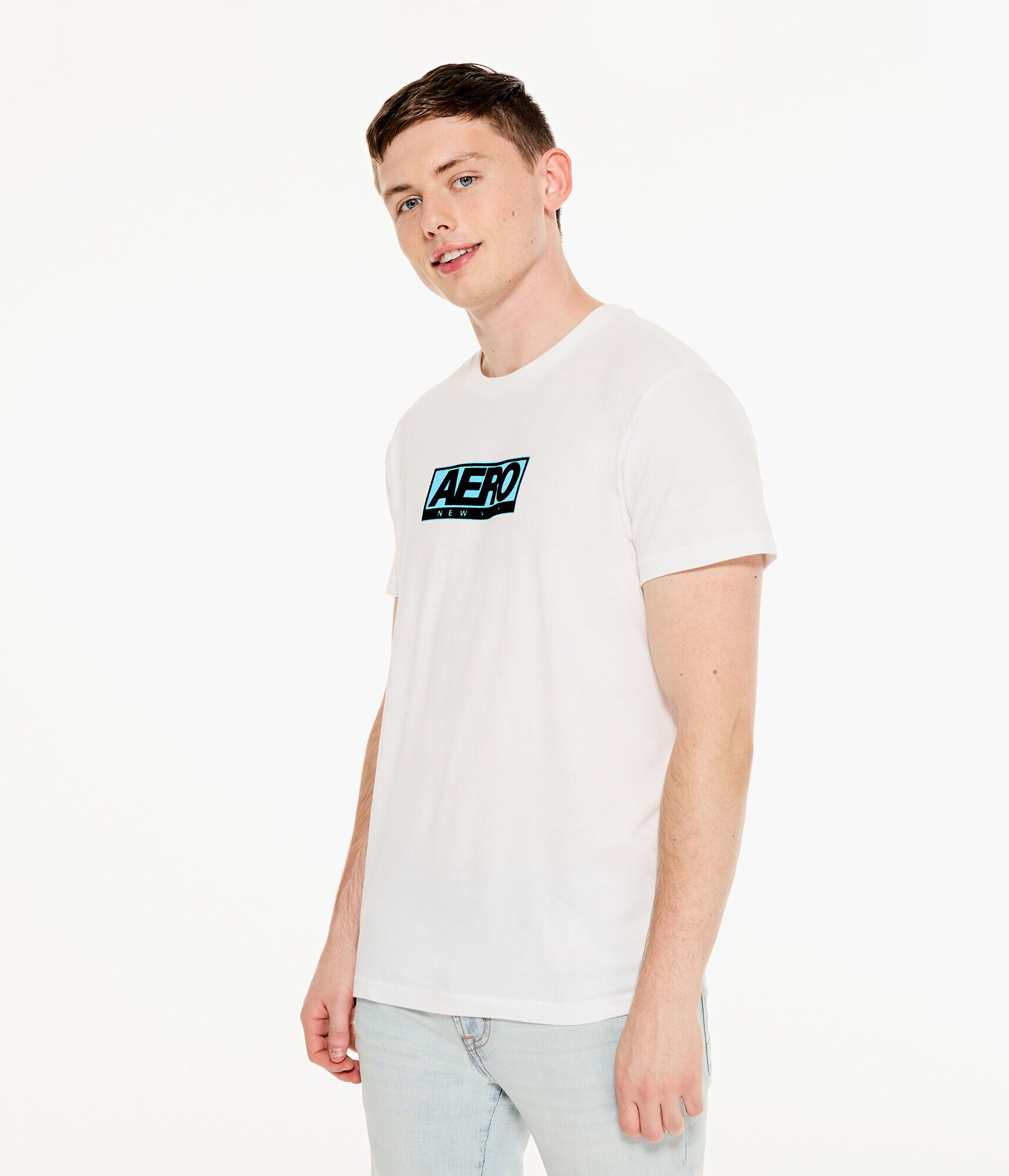Aero New York Box Logo Graphic Tee