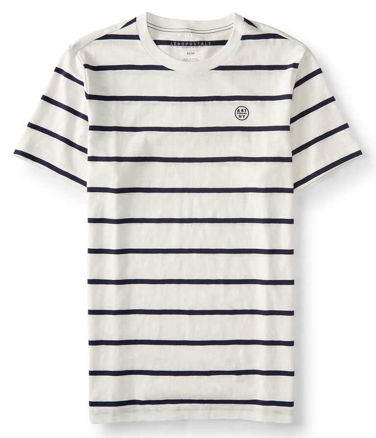 A87 Striped Logo Tee