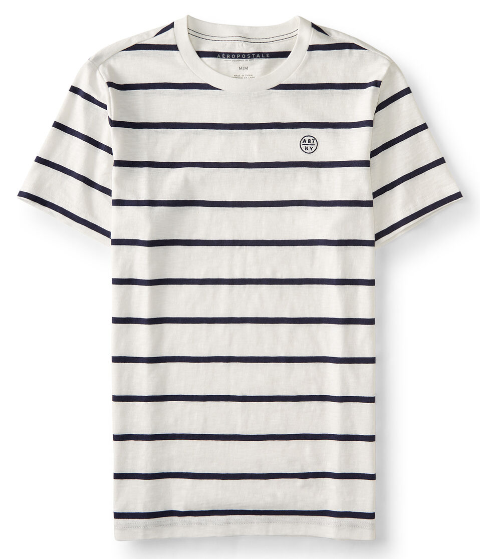A87 Striped Logo Tee
