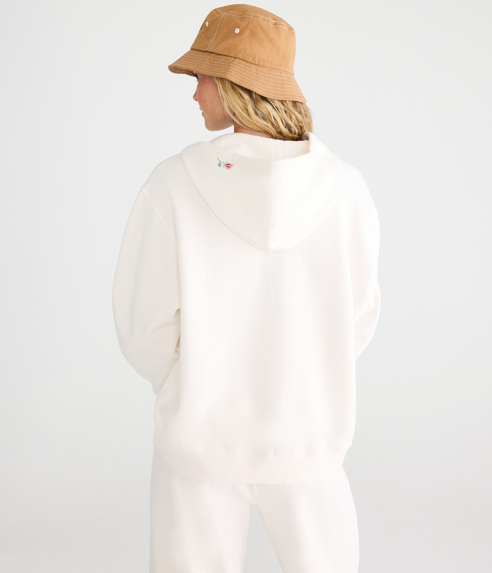 Cloud Soft Roses Oversized Full-Zip Hoodie