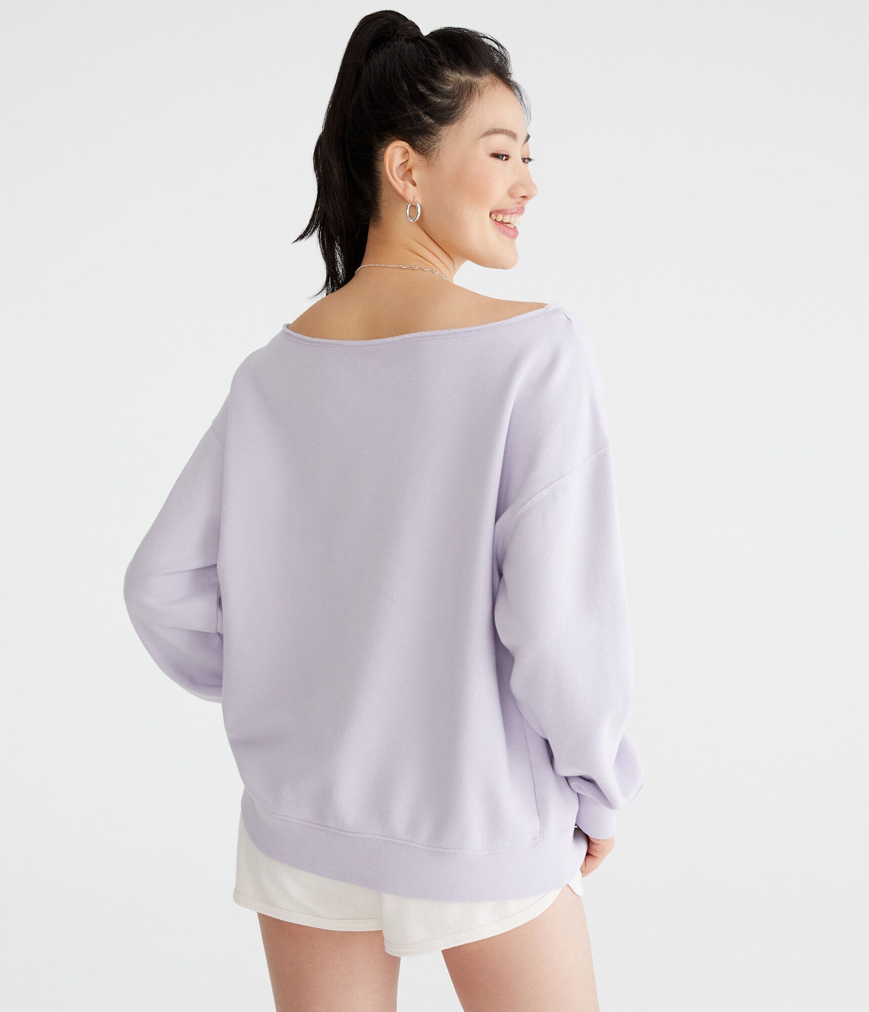 Manhattan Off-The-Shoulder Sweatshirt