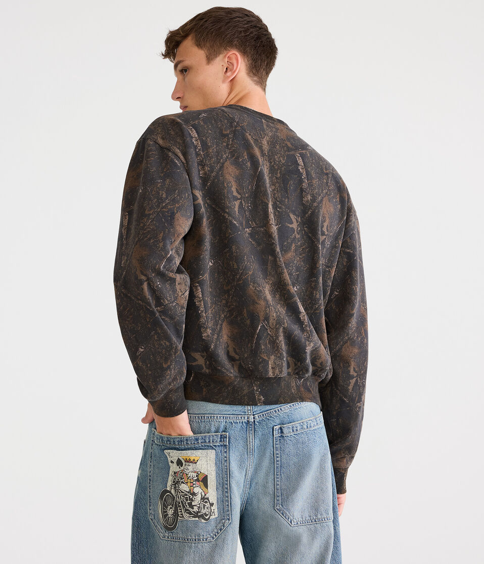 Cloud Soft Williamsburg Camo Boxy Crew Sweatshirt