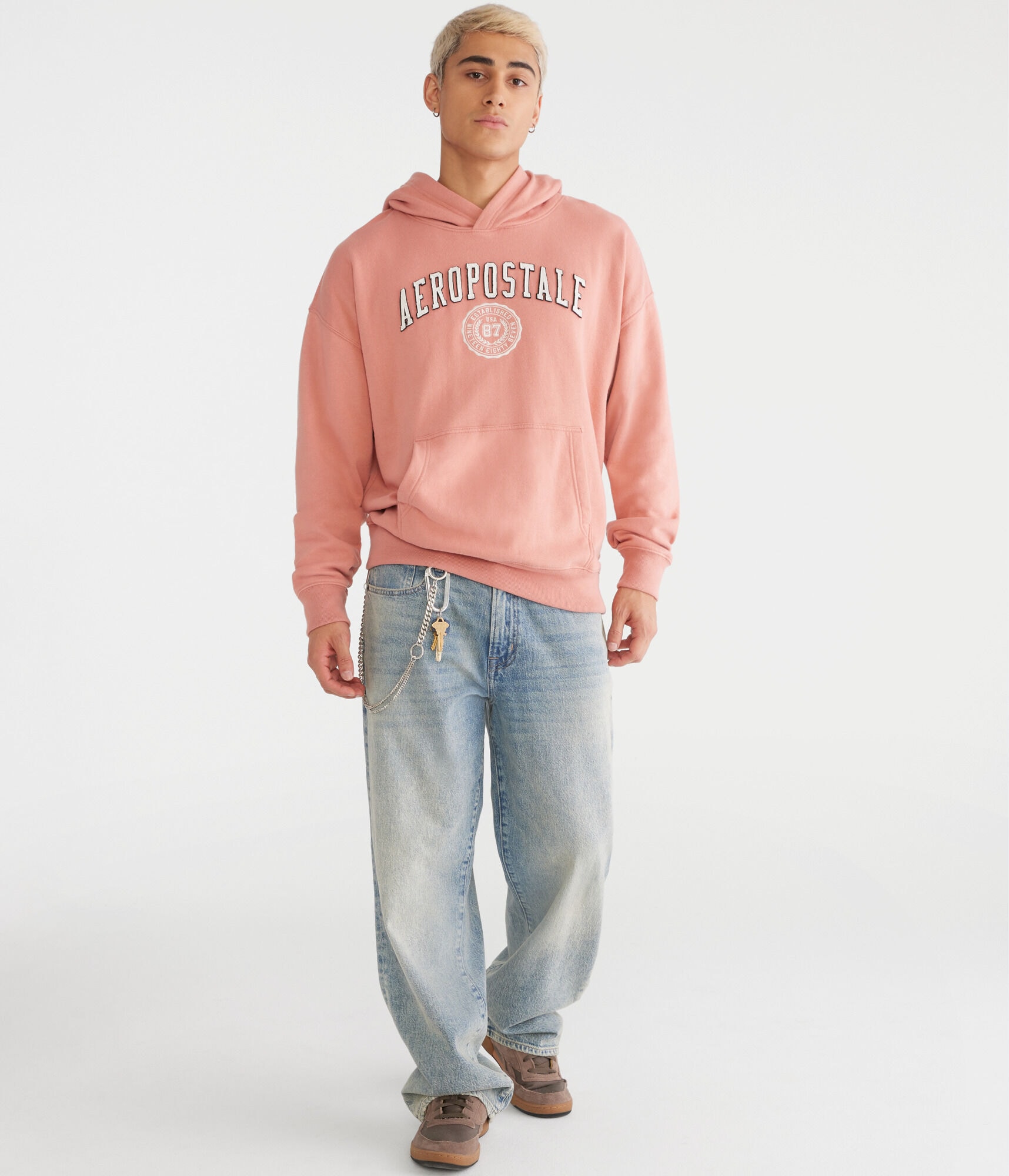 Aeropostale Crest Logo Pullover Hoodie