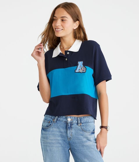 Rugby Stripe Patch Piqué Polo Rugby Stripe Patch Piqué Polo