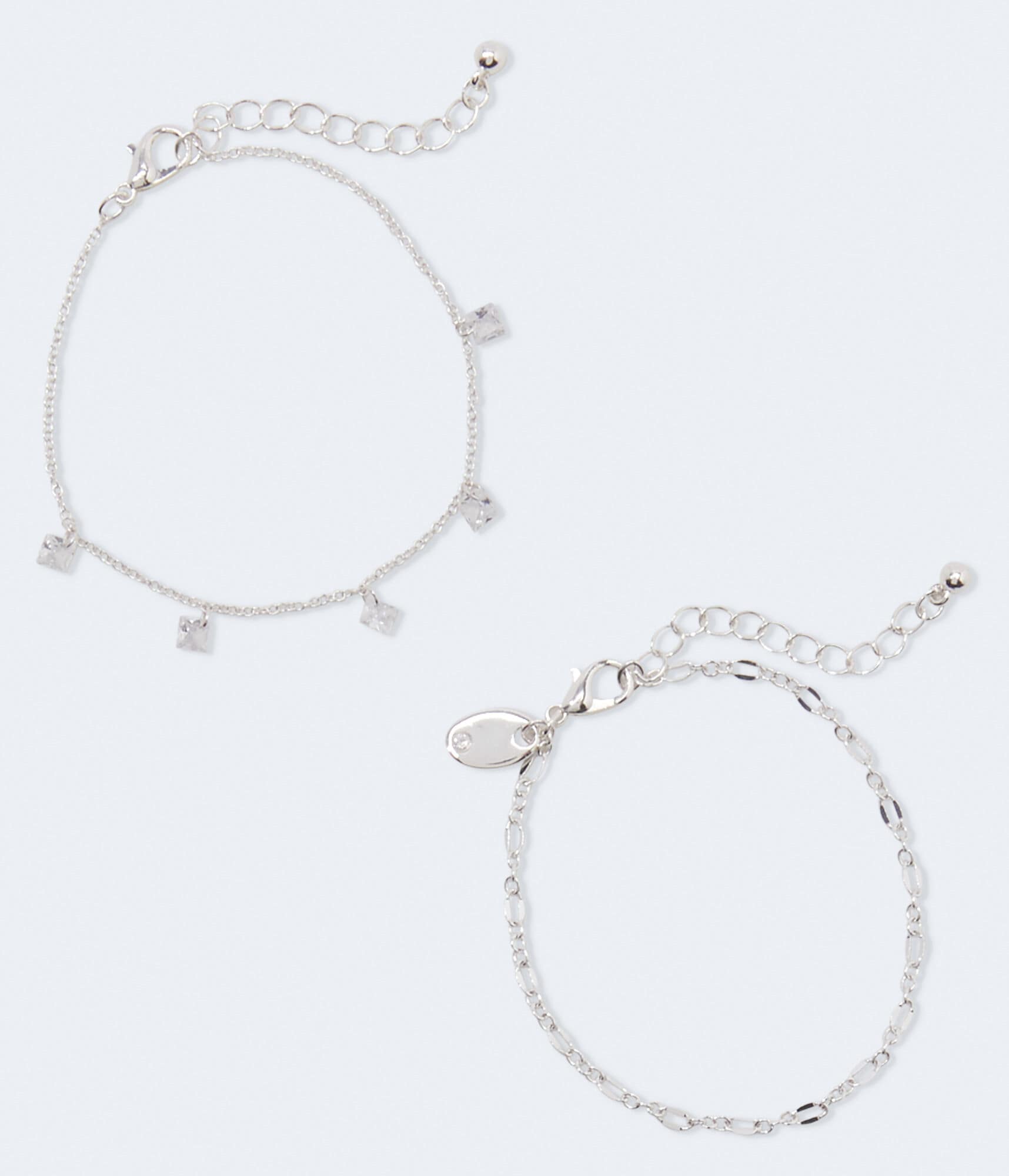 Rhinestones & Chain Bracelet 2-Pack