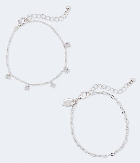 Rhinestones & Chain Bracelet 2-Pack Rhinestones & Chain Bracelet 2-Pack
