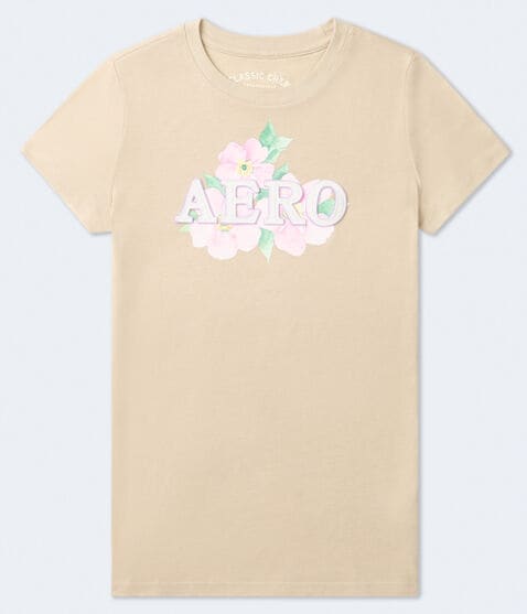 Aero Floral Logo Appliqué Graphic Tee Aero Floral Logo Appliqué Graphic Tee