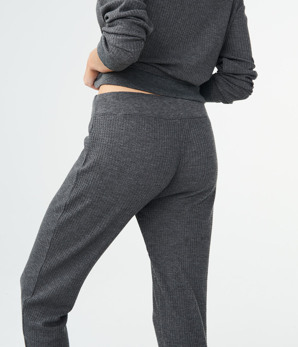 Solid Waffle-Knit Joggers