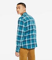 Long Sleeve Relaxed Washed Plaid Flannel Shirt