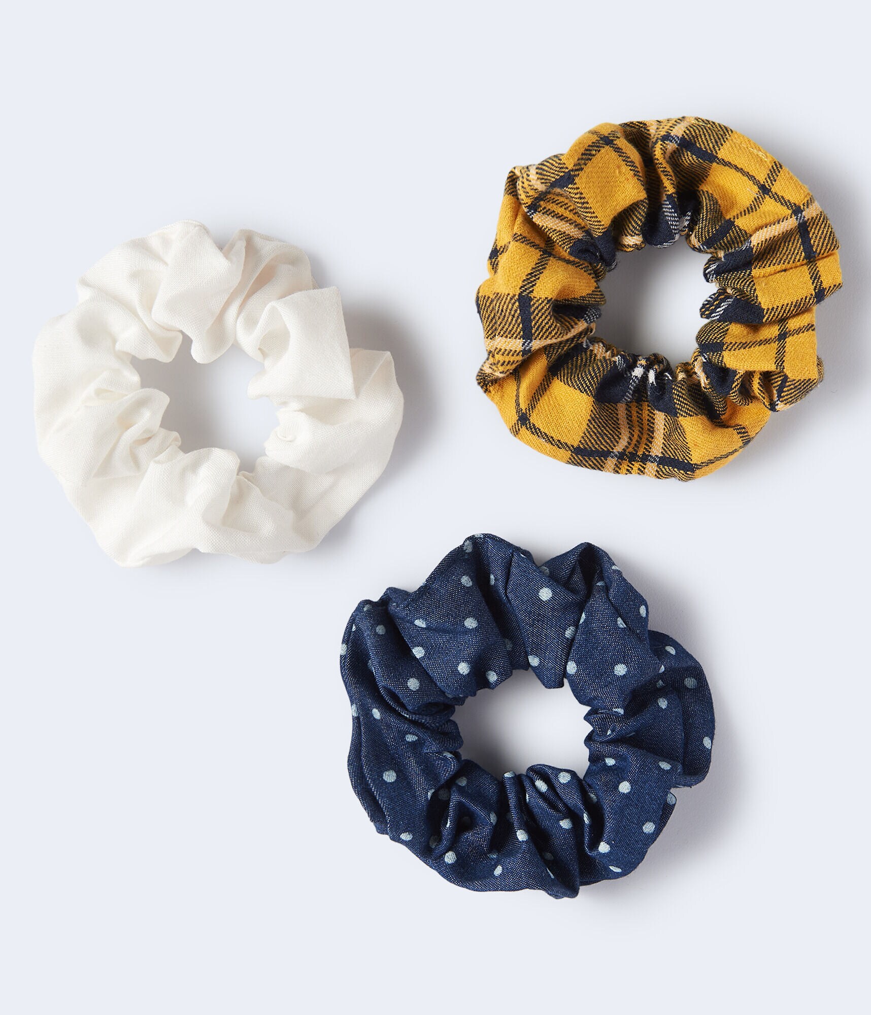 Denim Dot Scrunchie 3-Pack