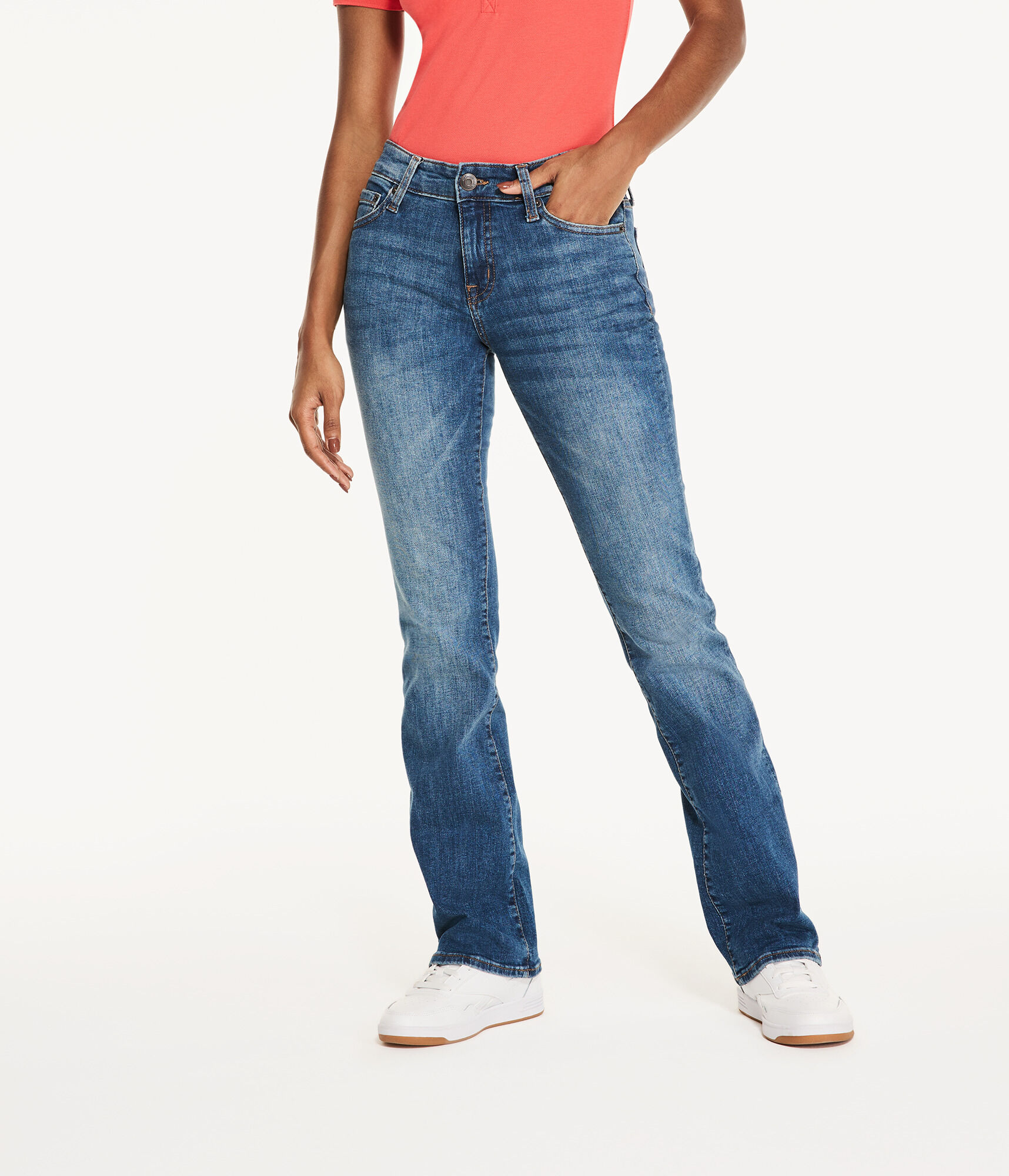 Girls slim bootcut jeans clearance