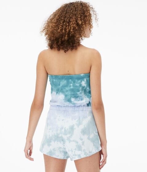 Tie-Dye Strapless Romper Tie-Dye Strapless Romper