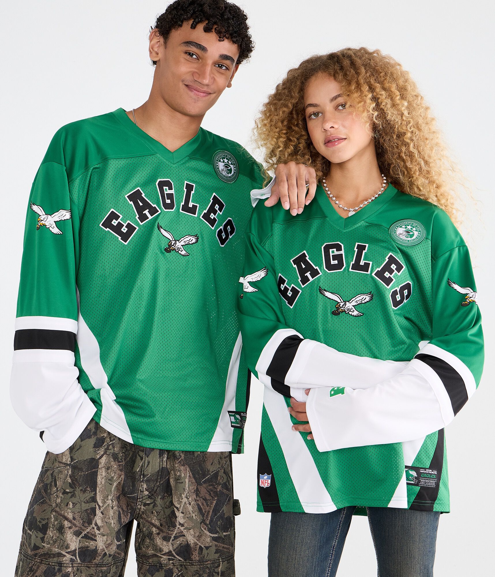 Long Sleeve Philadelphia Eagles Mesh Top