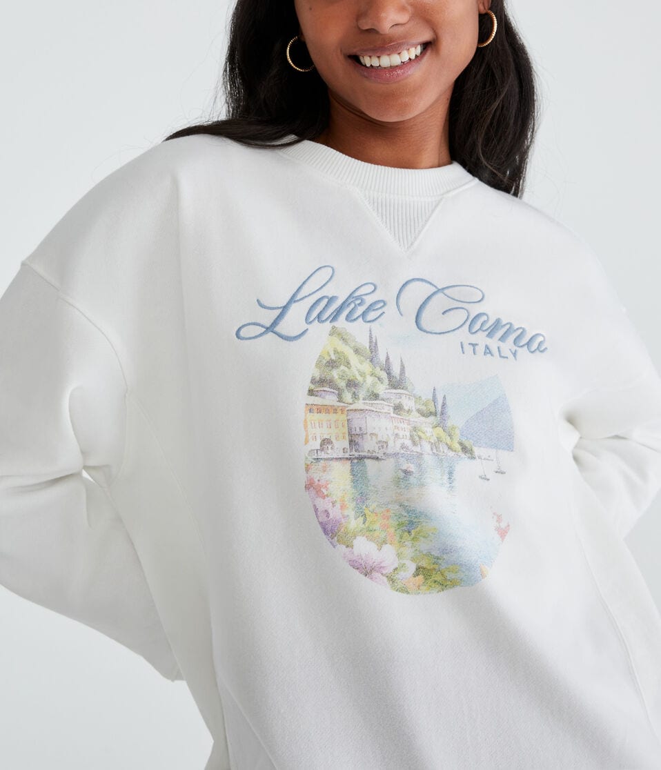 Lake Como Oversized Crew Sweatshirt