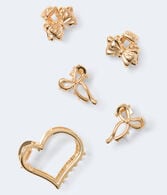 Mini Metal Bow Claw Hair Clip 5-Pack