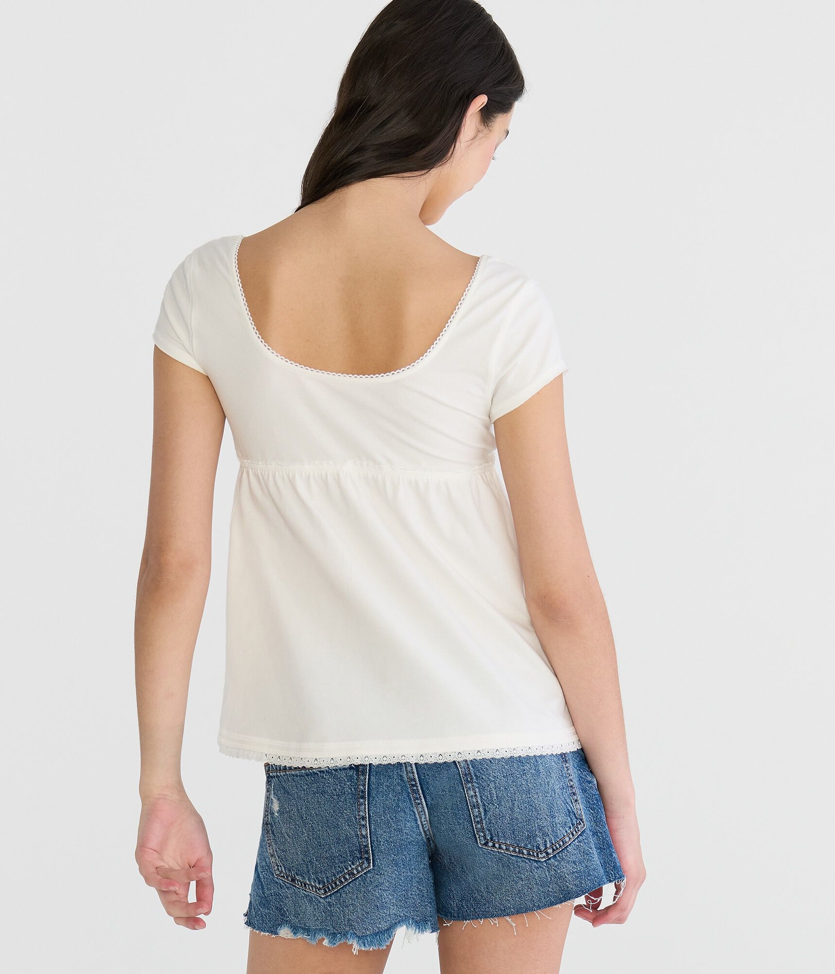 Seriously Soft Y2K Babydoll Henley