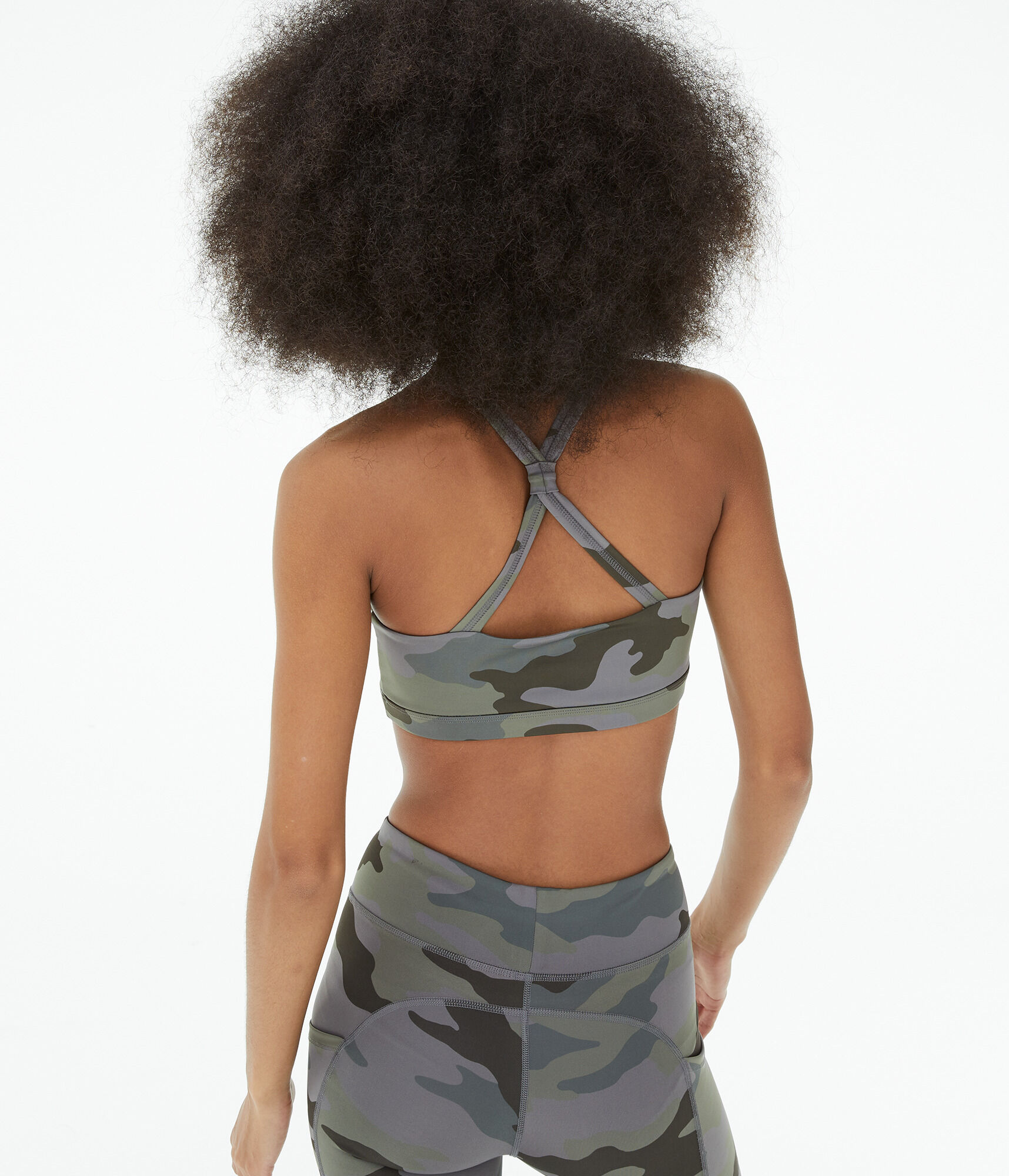 Camo Crisscross Sports Bra