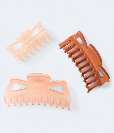 Multi-Size Neutral Claw Hair Clip 3-Pack Multi-Size Neutral Claw Hair Clip 3-Pack
