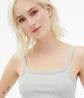 Cozy Cropped Scoop-Neck Cami