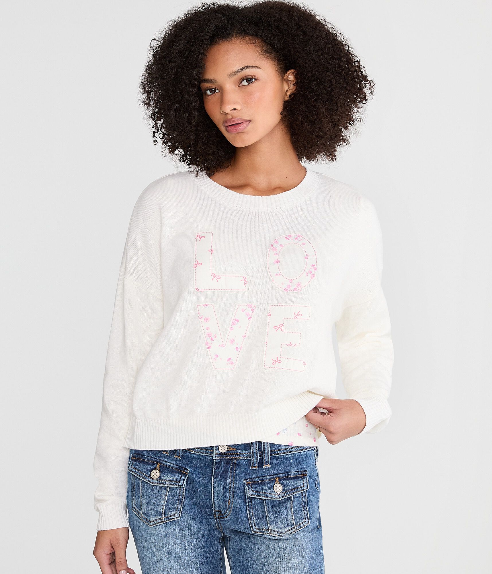 Patchwork Love Crew Sweater