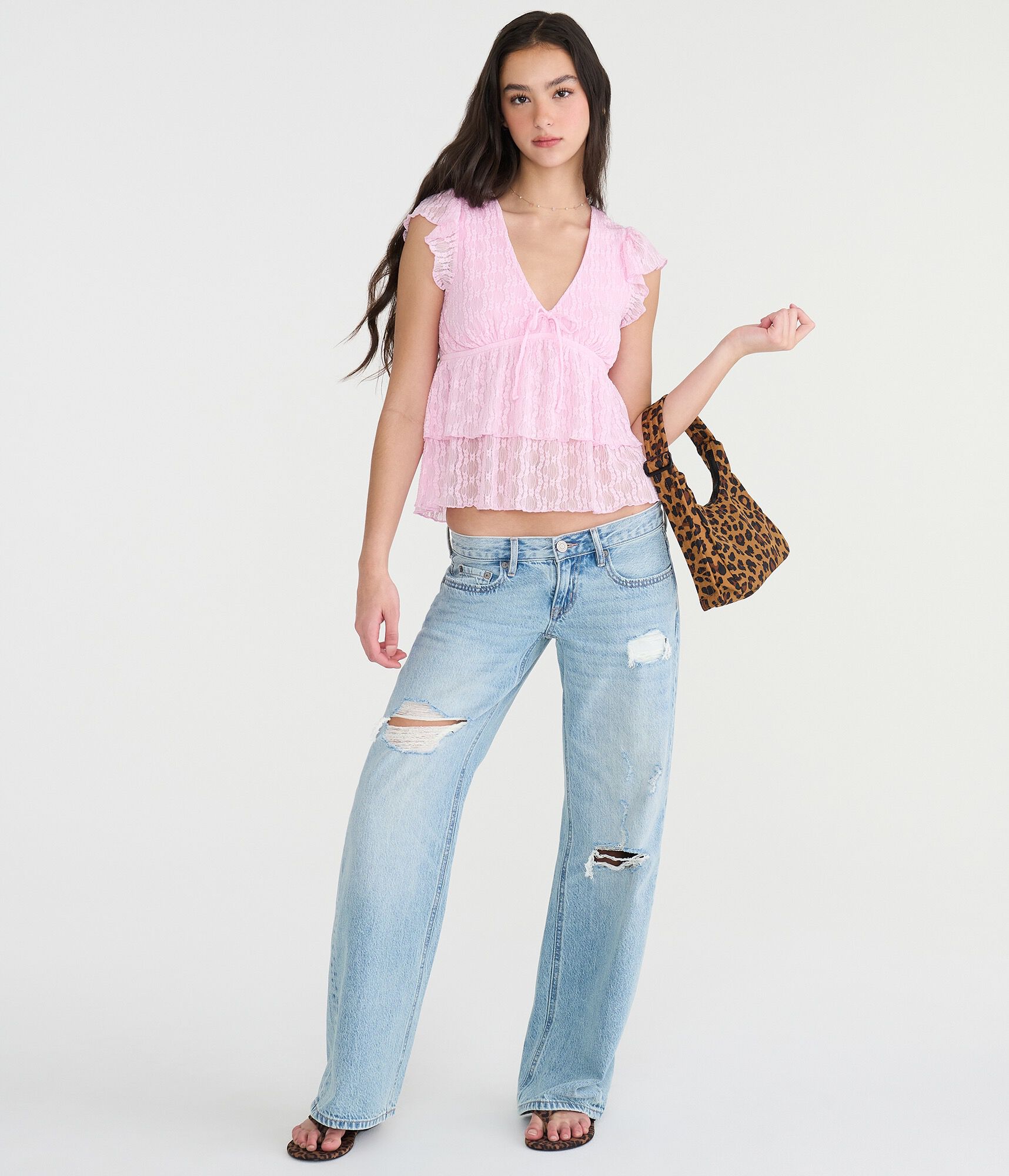 Super Low-Rise Baggy Wide Leg Jean